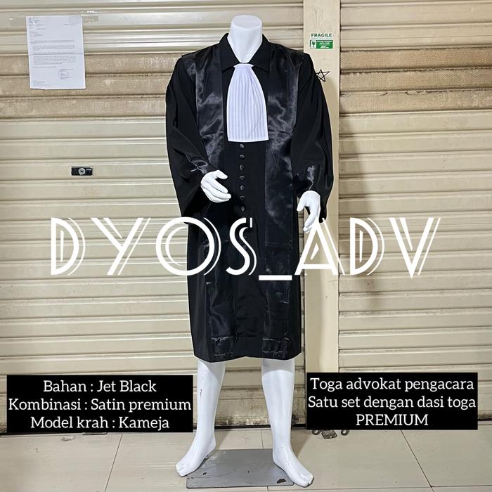 Gambar Toga pengacara advokat jaksa Pria - S, Hitam dari Dyos Advertising undefined Tokopedia