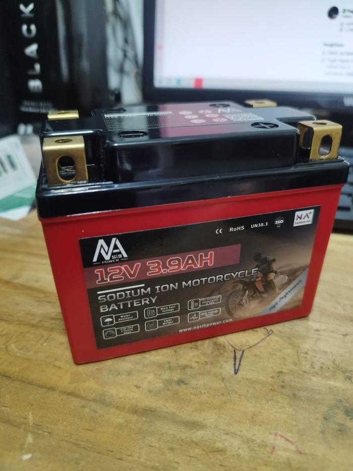 Aki battery Motorcycle Sodium Ion 12V 3.9Ah 5.2Ah 6.5Ah 10Ah High Performance - 3.9Ah