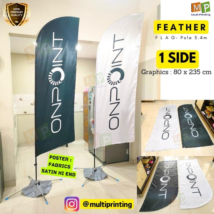 Gambar Feather Flag Banner-Beach Flag Banner-Flying Banner-Flag Banner - A+P 1ss-3m dari Multi Printing Group undefined Tokopedia