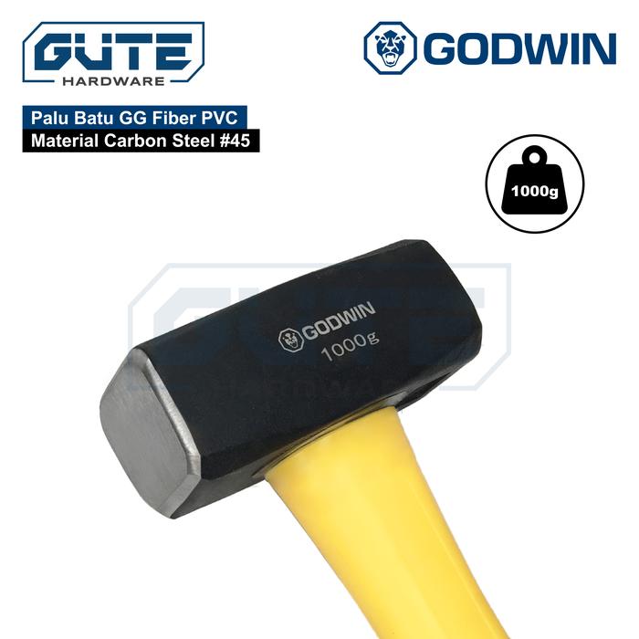 Gambar GUTE Palu Batu Bodem Beton Tembok Grade Premium GODWIN Stone Hammer - GWN 1 KG dari Gute Hardware undefined Tokopedia
