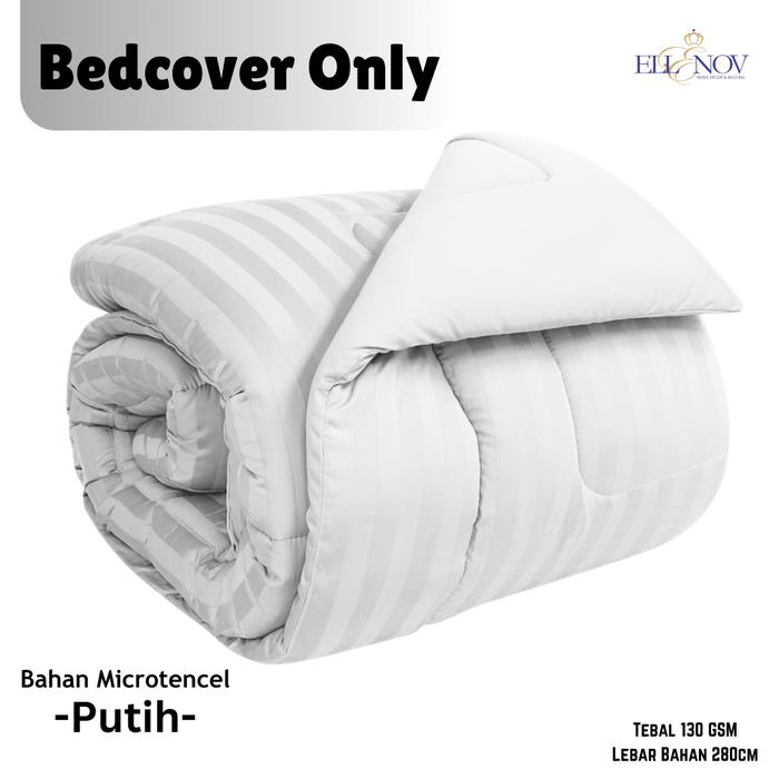 Gambar Bedcover Only Microtencel Premium Selimut Tebal Hotel Tencel Gramasi 130 - Putih, Bc Only 160x235 dari Ellenov Home Decor And Bedding undefined Tokopedia