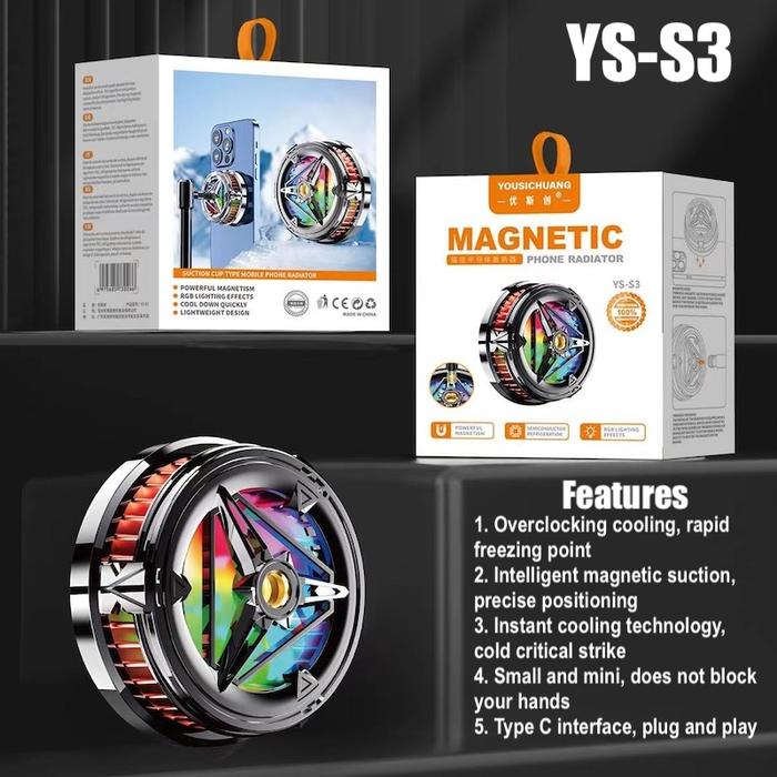 Gambar Semiconductor Radiator Fan Cooler Pendingin HP Gaming Metal Phone Cooler Rapid Chill Low Noise - S3 Magnet dari Onebest Choice undefined Tokopedia