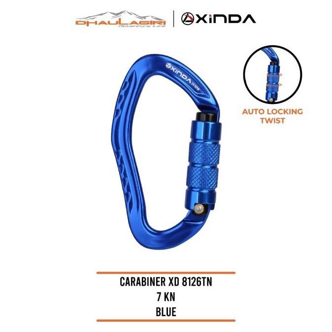 Gambar Carabiner Climibing CARABINER XD 8126TN 7 KN Safety Outdoor Equipment - blue dari Home Master undefined Tokopedia