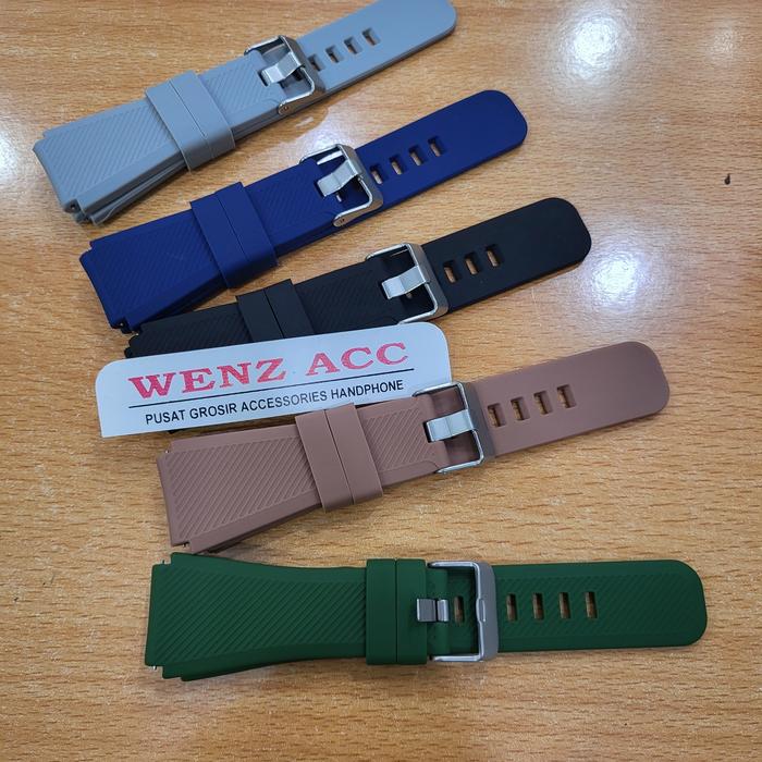 Samsung Galaxy Watch 46 mm Strap Tali Jam Wristband Silicone 22mm Cokelat