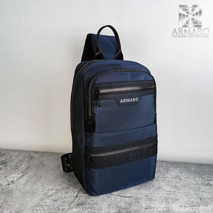 Gambar Tas Selempang Pria - ARMARO BAGS - Vorstand Series - Ver.460 - Blue dari Armaro Bags undefined Tokopedia