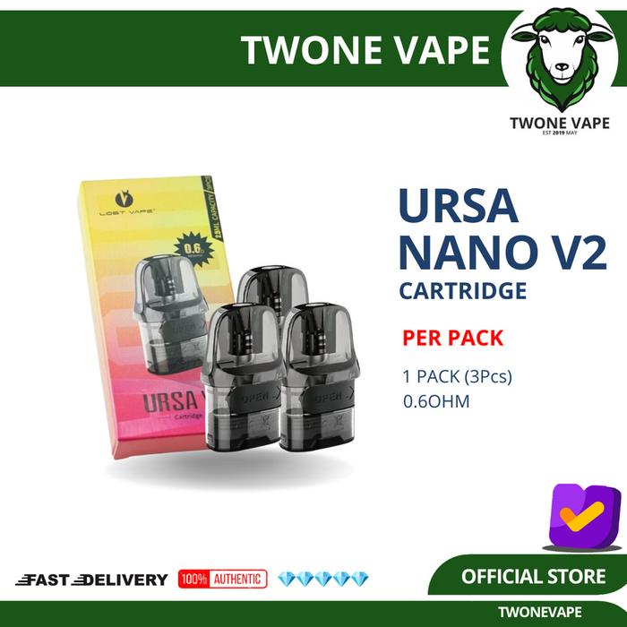 Jual Cartridge Ursa Nano | Ursa Baby Pod Replacement by Lost Vape - V3  0.8Ohm - Kota Administrasi Jakarta Selatan - Twoneofficial | Tokopedia