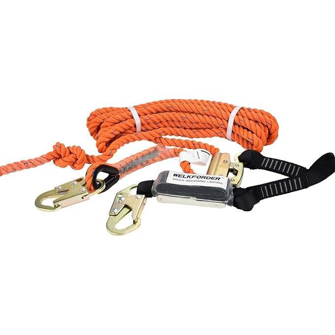 Gambar Hotsale Welkforder 25Ft Vertical Lifeline Assemble Three Strand Rope Fall Protection With Rope Grab Snap Hooks Shock Absorber Fall Protection Safety Equipment Ansi Compliant dari Savitra Market undefined Tokopedia