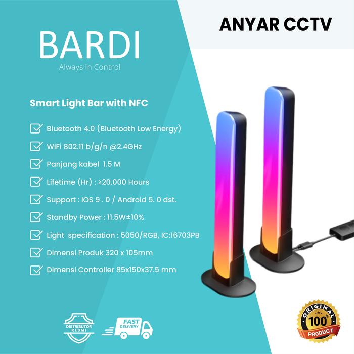 Gambar BARDI Smart Light Bar with NFC dari ANYAR CCTV undefined Tokopedia
