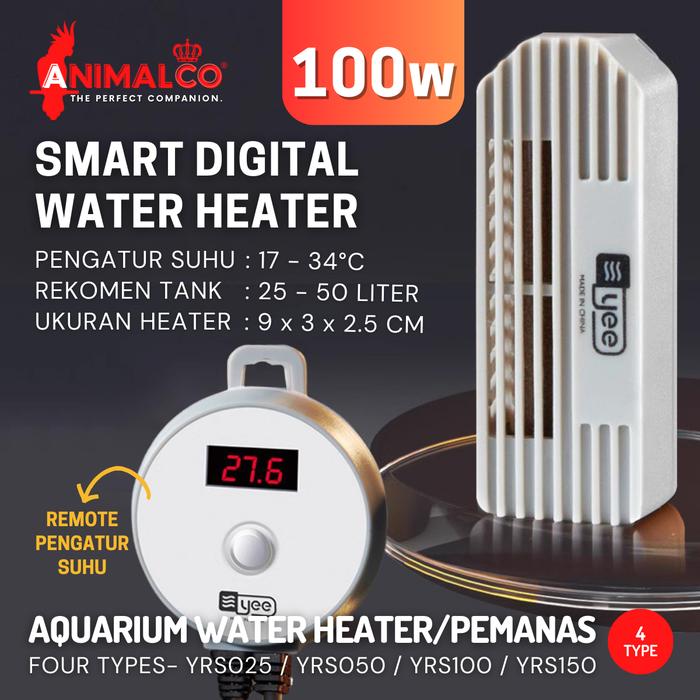 Gambar Digital Aquarium Smart Water Heater Hiter Penghangat Pemanas Air Akuarium Mini Pengatur Suhu Ikan - 100watt dari Animal Co undefined Tokopedia