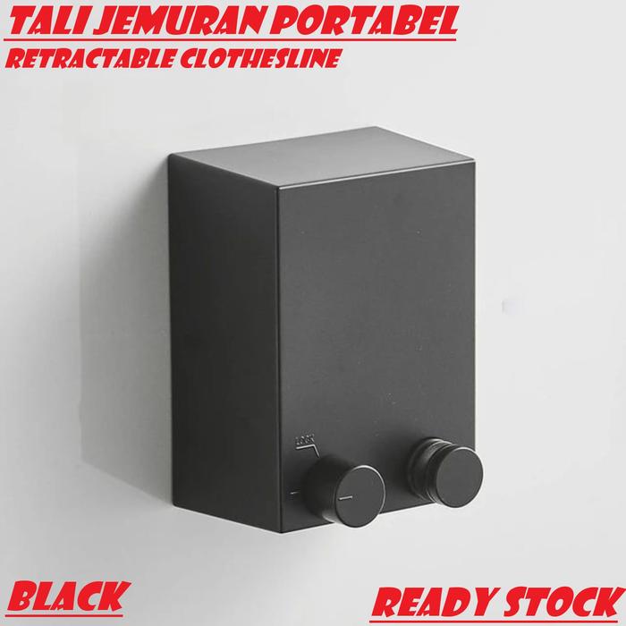 Gambar Jemuran portabel / Jemuran Baju Portable Indoor Outdoor Retractable Tali Seling Clothesline Bahan Stainless - Jemuran Hitam dari Alat Ukur Dan Repeater undefined Tokopedia