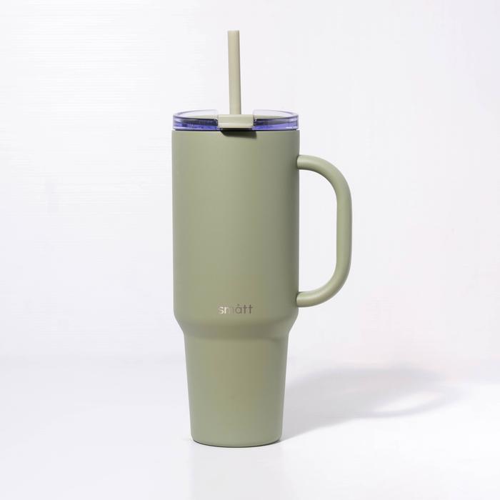 Gambar Smatt Double Insulation Straw Jug - Tumbler 1.2L Stainless Termos Botol Minum 1200ML - Sage Green dari Smattofficial undefined Tokopedia