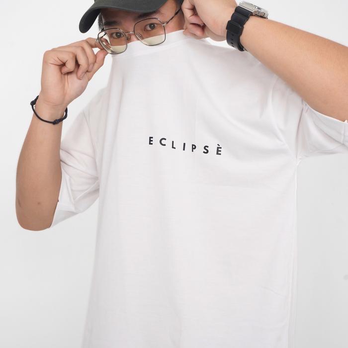 Gambar Eclipsè Oversized Basic Tee Black and White - Putih dari Eclipse Basic undefined Tokopedia