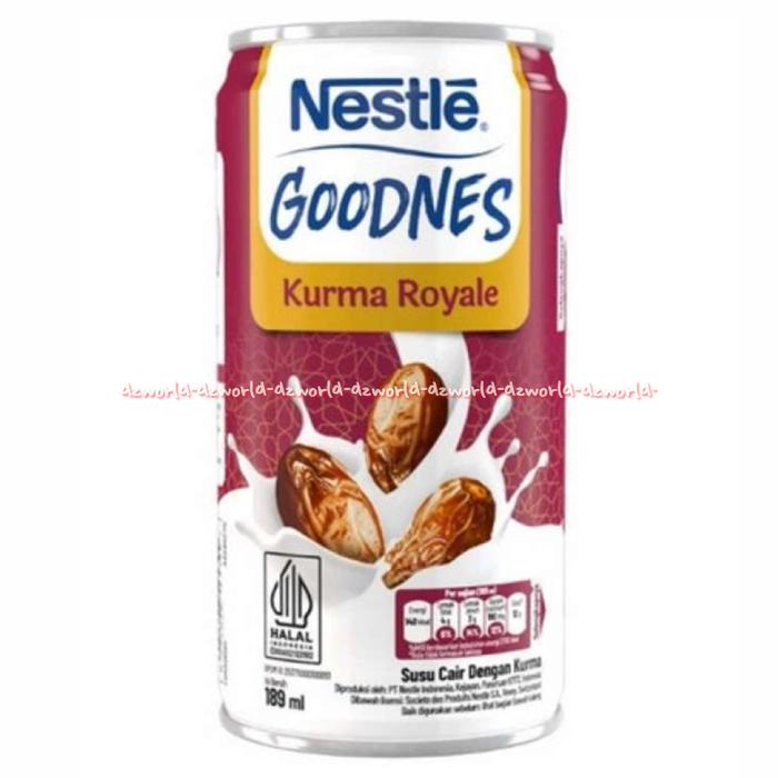 Gambar Nestle Goodnes 189ml Kurma Royale Susu Cair Dengan Kurma Minuman Susu Kaleng Dates Milk Nesle Good Nes dari dzworld2 undefined Tokopedia