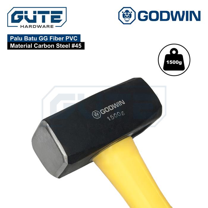 Gambar GUTE Palu Batu Bodem Beton Tembok Grade Premium GODWIN Stone Hammer - GWN 1,5 KG dari Gute Hardware undefined Tokopedia