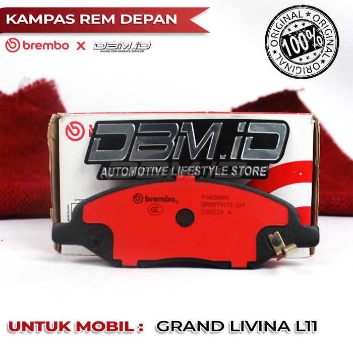 Gambar Brembo Brake Pad Kampas Rem Premium Ceramic Depan Grand Livina L10 L11 - Livina L11 dari DBM.ID undefined Tokopedia