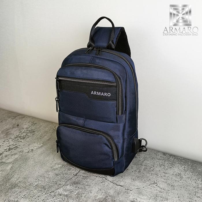 Gambar Tas Selempang Pria - ARMARO BAGS - Vorstand Series - Ver.058 - Biru dari Armaro Bags undefined Tokopedia