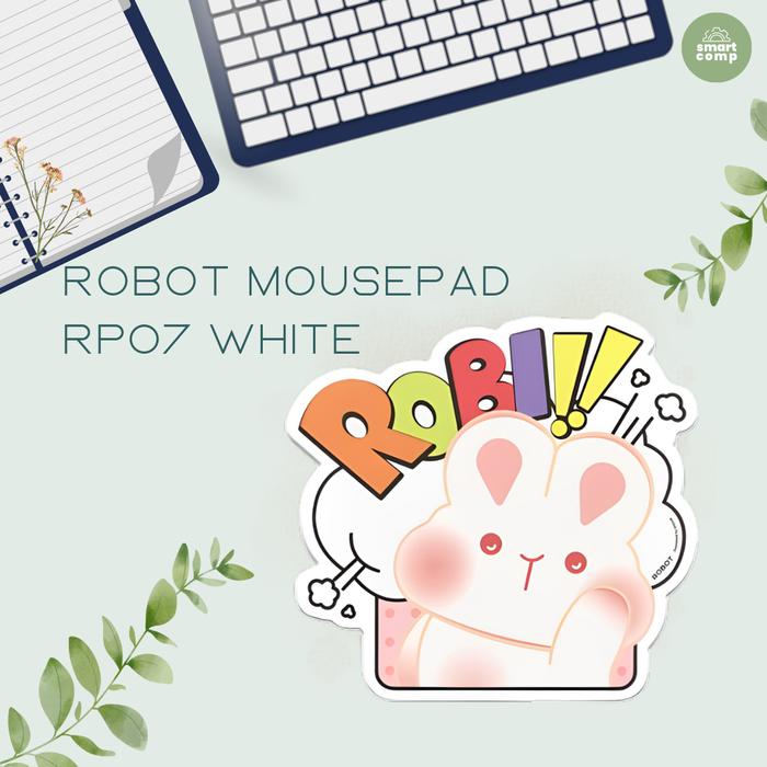 Gambar Robot Mouse Pad RP07 Bentuk Kelinci Lucu Material PU Anti-Slip - White dari Smart IT-Shop undefined Tokopedia