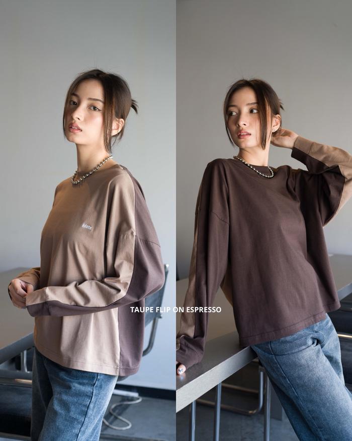 Gambar MATE.LTD - MATE TWOTONE KAOS BASIC FLIP - TAUPE dari mateltd undefined Tokopedia