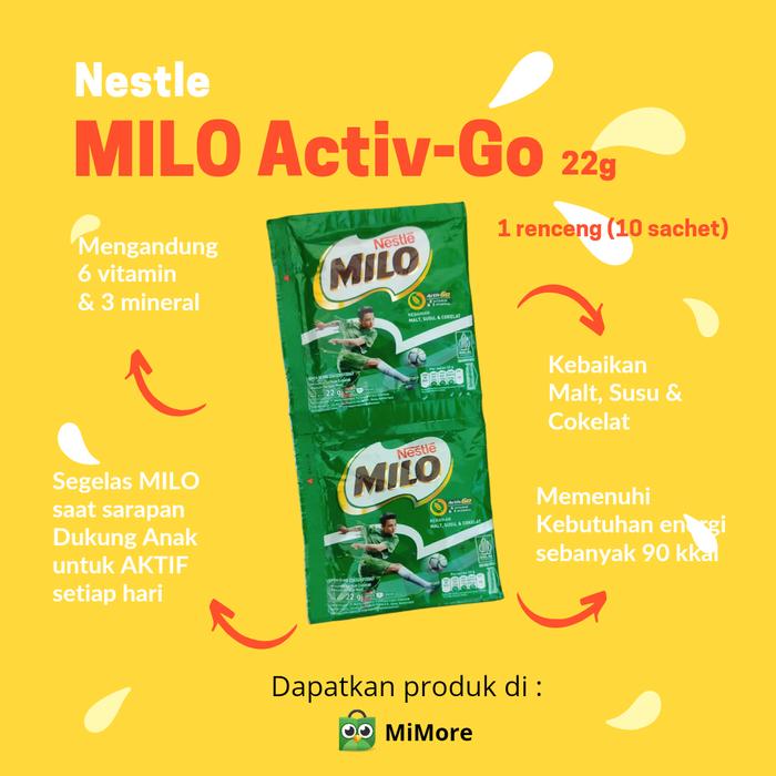 Gambar Milo Sachet 22gr dari MiMore undefined Tokopedia