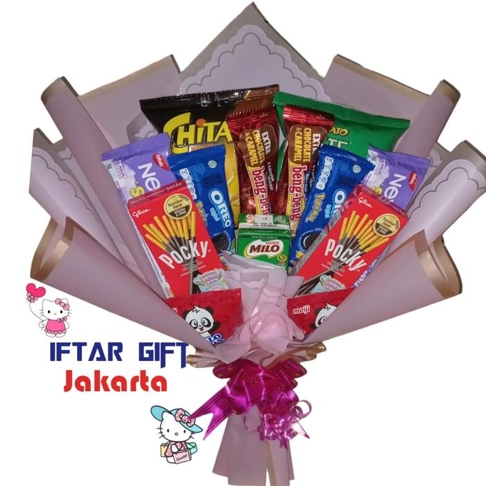 Gambar Buket Snack / Buket Jajan / Bucket Wisuda / Buket Souvenir Ultah - Bucket 05 dari IFTAR GIFT JAKARTA undefined Tokopedia