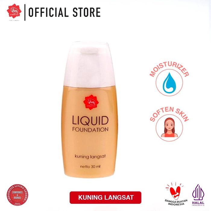 Gambar Viva Liquid Foundation 30ml - Kuning Langsat dari peeweecosmeticz undefined Tokopedia