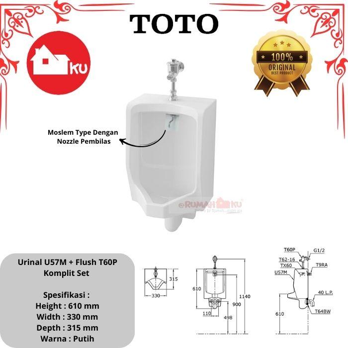 Gambar Urinal TOTO U57M Moslem Komplit Set dari RUMAHKU OFFICIAL undefined Tokopedia