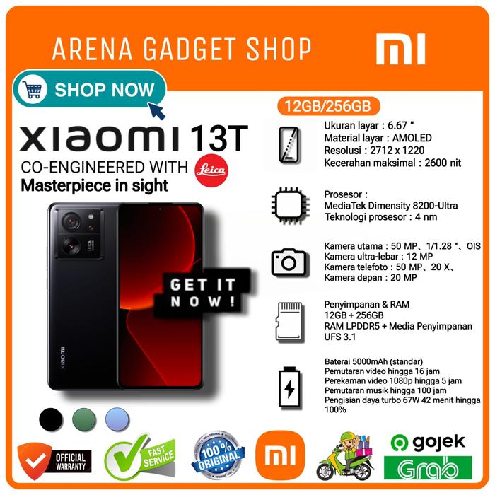 Gambar Xiaomi 13T 5G Ram 12/256Gb Leica Camera New Garansi Resmi Xiaomi Indonesia Redmi 13 T - Hitam dari ArenaGadgetShop undefined Tokopedia