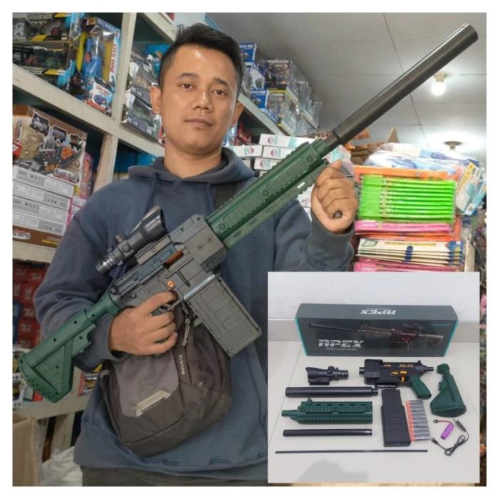 Gambar Tembakan Anak AWM Soft Bullet AWP Mainan Sniper Peluru Busa Nerf Gun - APEC dari Rumah Chiko undefined Tokopedia
