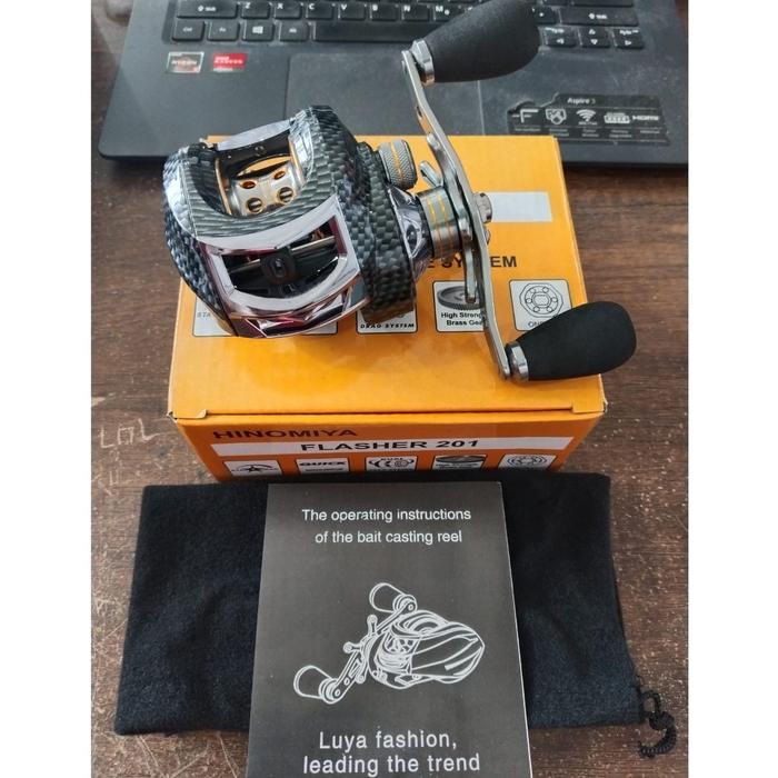 Gambar reel bc hinomiya flasher 201 handle kiri 10+1BB pancing baitcasting fishing dari Josh Pancing undefined Tokopedia