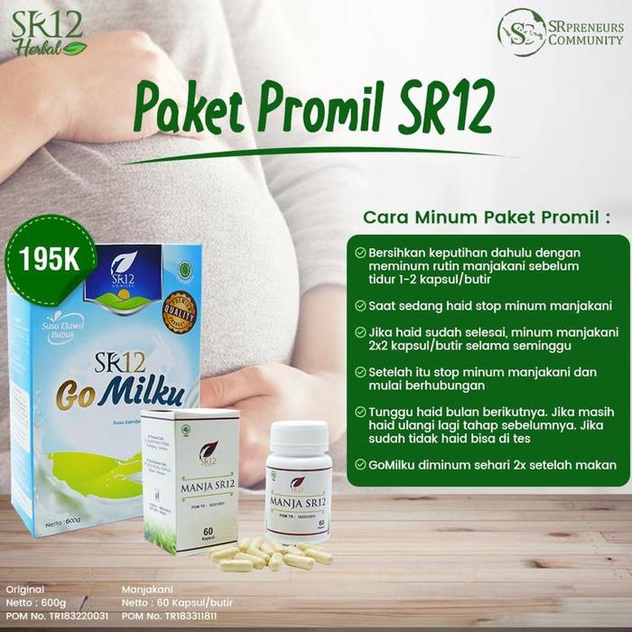 Gambar - SR12 PAKET PROMIL / PROGRAM HAMIL SR12 / PROMIL HERBAL / MANJAKANI SR12 / GOMILKU SR12 / GO MILKU = - Paket Promil A dari HERBAL@solution undefined Tokopedia