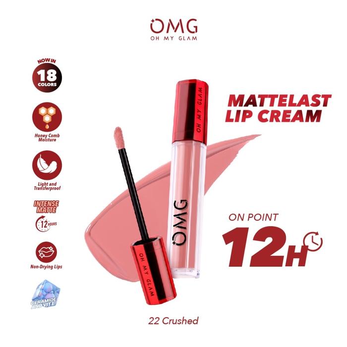 Gambar OMG OH MY GLAM Matte Kiss Lip Cream - Lipcream - 22. CRUSHED dari Debelleza Shop undefined Tokopedia