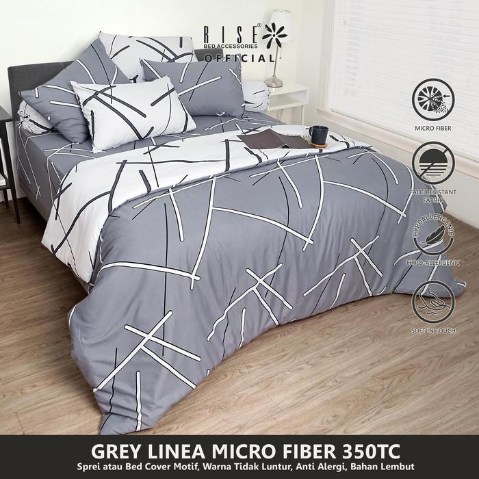 Gambar Rise Sprei Sagita Micro Fiber 300TC (Defect Printing) - ORLY, 200X200 dari risebedding Kota Bandung Tokopedia