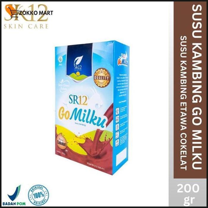 Gambar Susu Kambing Etawa Go Milku SR12 Rasa Coklat Penambah Berat Badan Anak Susu Tinggi Kalsium S100 - Coklat 200gr dari Zokko Mart undefined Tokopedia