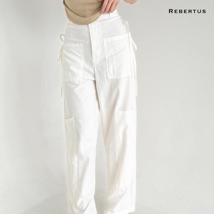 Gambar Celana Panjang Cargo Wanita Rebertus Selena - Putih dari Rebertus undefined Tokopedia