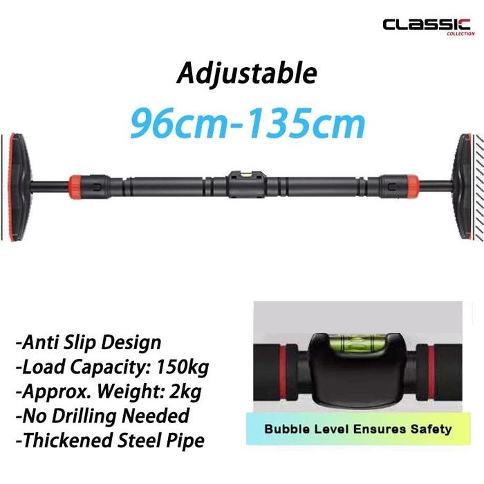 Gambar Pull Up Bar Chin Up Tiang Pull Up Alat Olahraga Pintu Alat Fitness Rumah Door Bar Adjustable Door Pull Up Bar Heavy Muscle Training Equipment Alat Olahraga Rumahan Pull Up Bar Door Best - 96-135cm dari Elevate Space undefined Tokopedia