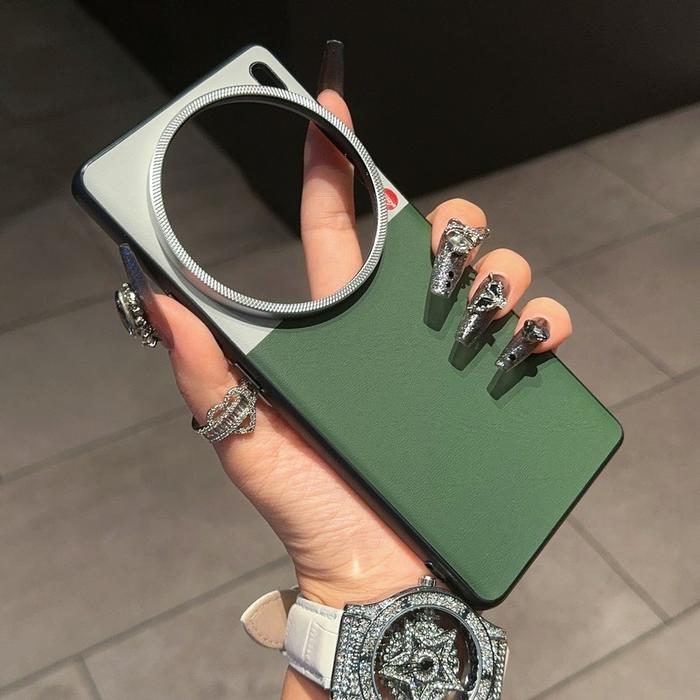 Gambar For Vivo X100Pro Case Luxury Splice Leather PC Hard Phone Case For Vivo X100 Pro X100Pro X100S X100 Ultra Metal Lens Protector Cover - Hijau, X100S PRO dari Pear' Case undefined Tokopedia