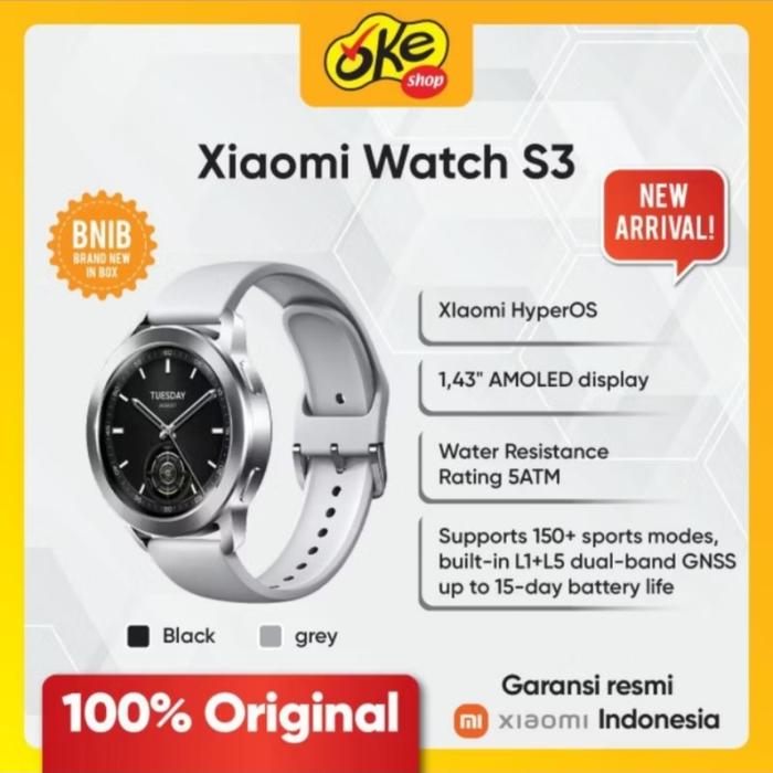 Gambar Xiaomi Watch S3 Garansi Resmi - Abu-abu dari OkeShop TSM Bandung undefined Tokopedia