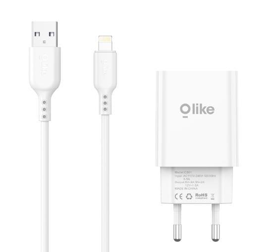 Gambar Olike C301M/C301C/C301L Adapter Charger With Kabel Quick Charger 18W - C301L dari MMCROXY Kota Administrasi Jakarta Pusat Tokopedia