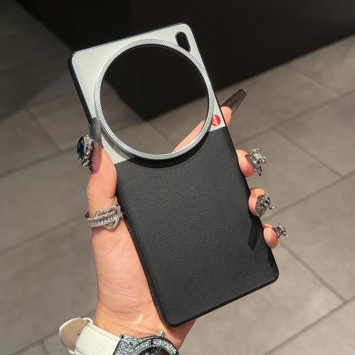 Gambar For Vivo X100Pro Case Luxury Splice Leather PC Hard Phone Case For Vivo X100 Pro X100Pro X100S X100 Ultra Metal Lens Protector Cover - Hitam, X100 dari Pear' Case undefined Tokopedia