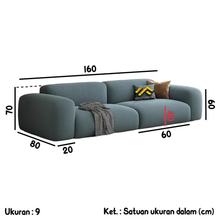 Gambar Sofa kekinian / Sofa modern / Sofa 2 dudukan / Sofa living room - 9 dari MEGA FURNITURE 8 undefined Tokopedia
