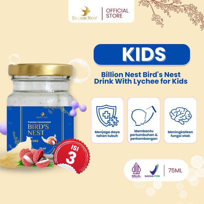 Gambar Billion Nest Bird's Nest Sarang Burung Walet Edisi Kids/Anak-anak - 1 Jar dari Billion Nest undefined Tokopedia