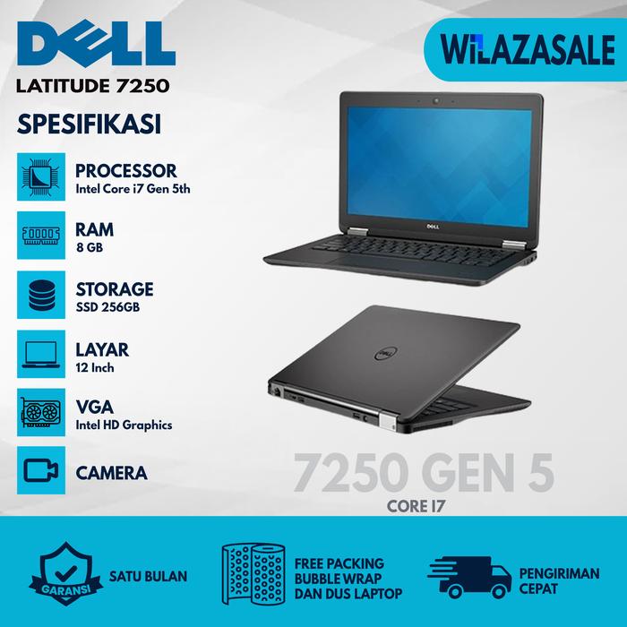 Gambar LAPTOP RINGAN DELL LATITUDE 7250 CORE I7 dari Wilazasale undefined Tokopedia