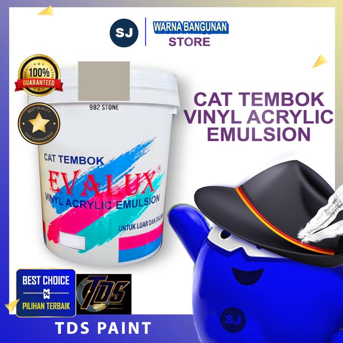 Gambar CAT TEMBOK EVALUX 25 KG WARNA KHUSUS* - 982 STONE dari SJ WARNA BANGUNAN undefined Tokopedia
