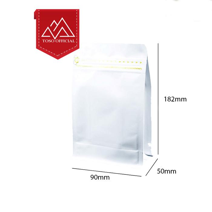 Gambar Toso Kemasan Kopi 125 gram Packaging Kopi Standing Pouch Flat Bottom Zipper Lock +Valve - ZIPPER WHITE dari Toso Mart undefined Tokopedia