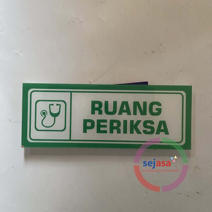 Gambar Nama Ruang Klinik Minimalis Siap Pakai, Papan Nama Ruangan Akrilik, Papan nama Akrilik - R. Periksa dari Sahabat Sejasa undefined Tokopedia