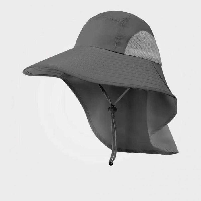 Gambar Topi Rimba Mancing Hiking Outdoor Pria Laki Dewasa Anti UV Sinar Matahari Waterproof Boonie Hat Nylon visor - Dark Grey dari Waroeng-DnD undefined Tokopedia