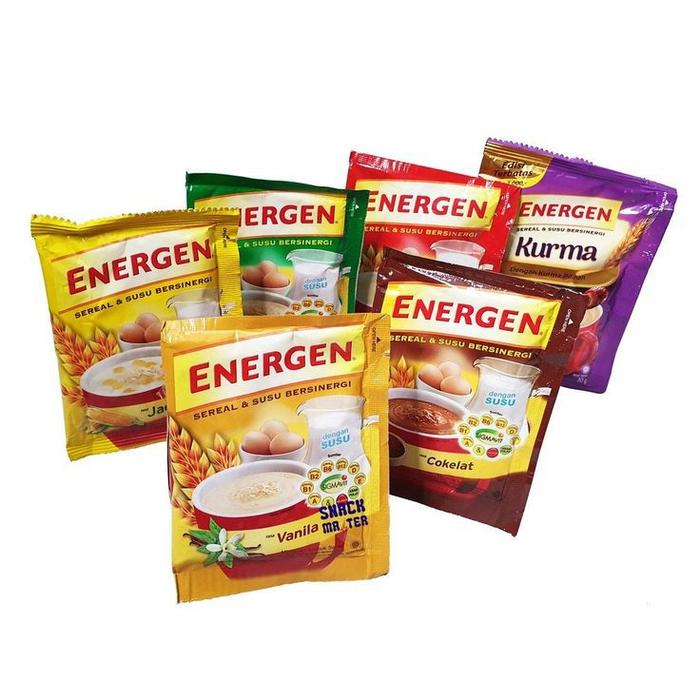 Gambar Energen 1 renceng 5 sachet rasa vanila coklat kacang hijau jahe kurma - random dari sakur sembako undefined Tokopedia