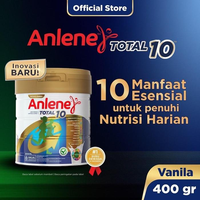 Gambar Anlene Total 10 Susu Bubuk Dewasa Vanila 400G - 10 Manfaat Esensial Tinggi Kalsium Dan Protein Originalll 100% - Default dari Rara666 undefined Tokopedia