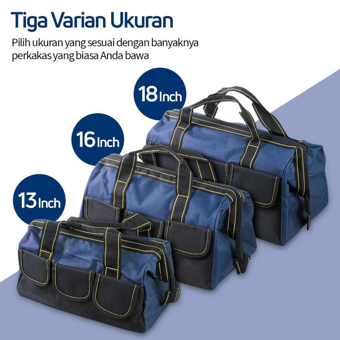 Gambar Tas Perkakas/Tool Box Storage Tool Bag Waterproof Wear Resistant 18,16,13 Inch - 16 inch dari Rifiel Mart undefined Tokopedia