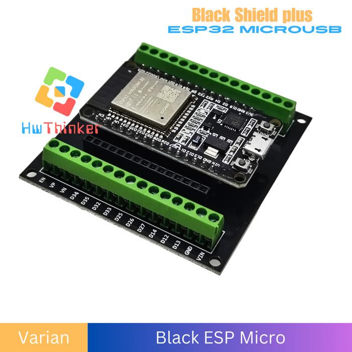 Gambar Terminal Screw Shield Expansion Board  ESP32 DOIT Devkit V1 30pin 30 pin 30p - Black ESP Micro dari HwThinker undefined Tokopedia